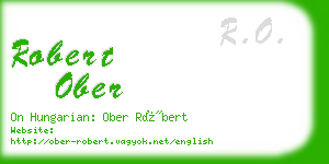 robert ober business card